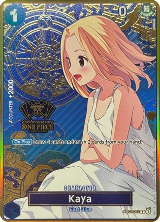 Kaya (One Piece Japanese Version 2nd Anniversary Set) (OP03-044) - One Piece Promotion Cards Foil | Grognard Games