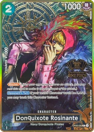 Donquixote Rosinante (One Piece Japanese Version 2nd Anniversary Set) (OP05-030) - One Piece Promotion Cards Foil | Grognard Games