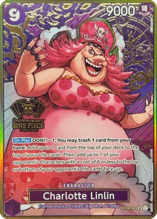 Charlotte Linlin (One Piece Japanese Version 2nd Anniversary Set) (OP08-069) - One Piece Promotion Cards Foil | Grognard Games
