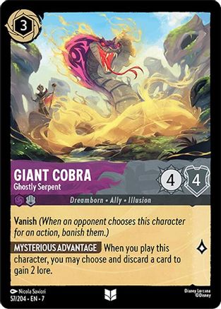 Giant Cobra - Ghostly Serpent (57/204) [Archazia's Island] | Grognard Games