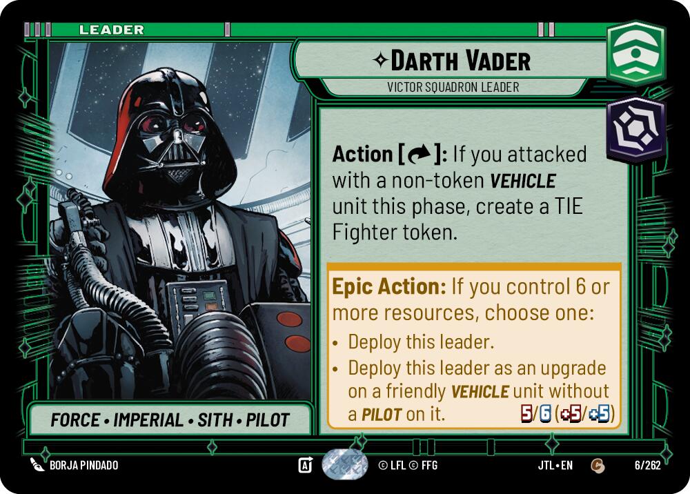 Darth Vader - Victor Squadron Leader (006/262) (006/257) [Jump to Lightspeed] | Grognard Games