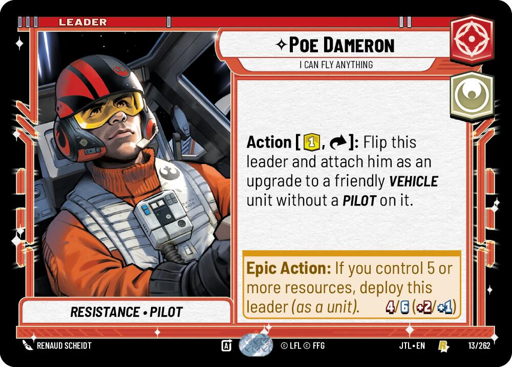 Poe Dameron - I Can Fly Anything (013/262) (013/257) [Jump to Lightspeed] | Grognard Games