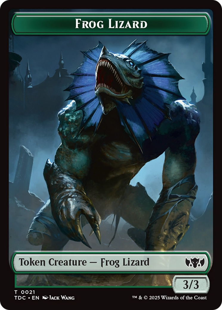 Frog Lizard // Dragon (0014) Double-Sided Token [Tarkir: Dragonstorm Commander Tokens] | Grognard Games