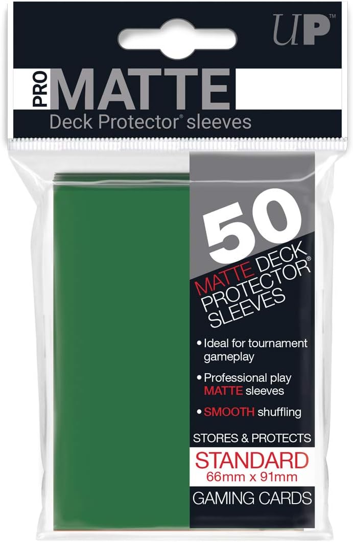 PRO-Matte Standard Deck Protector Sleeves 50ct Green | Grognard Games