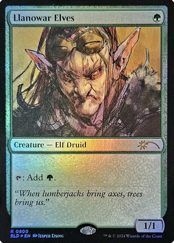 Llanowar Elves (0800) (Rainbow Foil) [Secret Lair Drop Series] | Grognard Games