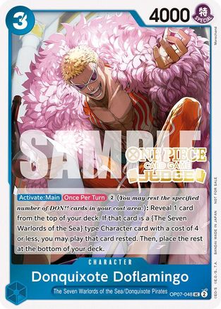 Donquixote Doflamingo (Judge Pack Vol. 5) (OP07-048) - One Piece Promotion Cards Foil | Grognard Games
