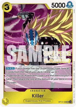 Killer (Judge Pack Vol. 5) (OP10-106) - One Piece Promotion Cards Foil | Grognard Games