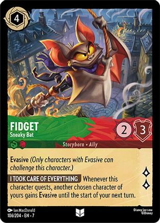 Fidget - Sneaky Bat (106/204) [Archazia's Island] | Grognard Games