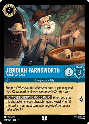 Jebidiah Farnsworth - Expedition Cook (174/204) [Archazia's Island] | Grognard Games