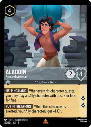 Aladdin - Research Assistant (197/204) [Archazia's Island] | Grognard Games