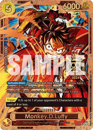 Monkey.D.Luffy (Championship 2024 World Final 3rd Place) (OP07-109) - One Piece Promotion Cards Foil | Grognard Games
