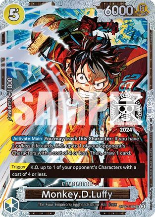 Monkey.D.Luffy (Championship 2024 World Final 2nd Place) (OP07-109) - One Piece Promotion Cards Foil | Grognard Games