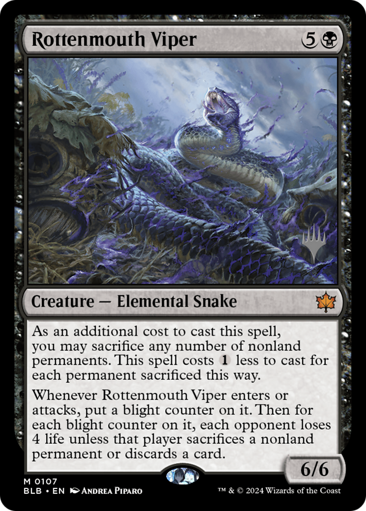 Rottenmouth Viper (Promo Pack) [Bloomburrow Promos] | Grognard Games