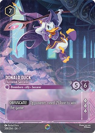 Donald Duck - Flustered Sorcerer (Enchanted) (209/204) [Archazia's Island] | Grognard Games