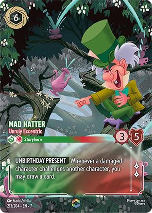 Mad Hatter - Unruly Eccentric (Enchanted) (213/204) [Archazia's Island] | Grognard Games