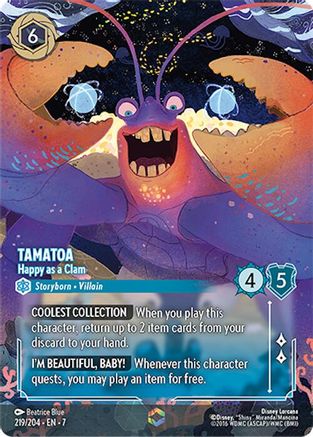 Tamatoa - Happy as a Clam (Enchanted) (219/204) [Archazia's Island] | Grognard Games