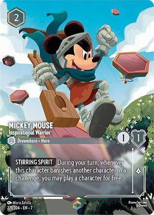 Mickey Mouse - Inspirational Warrior (Enchanted) (221/204) [Archazia's Island] | Grognard Games