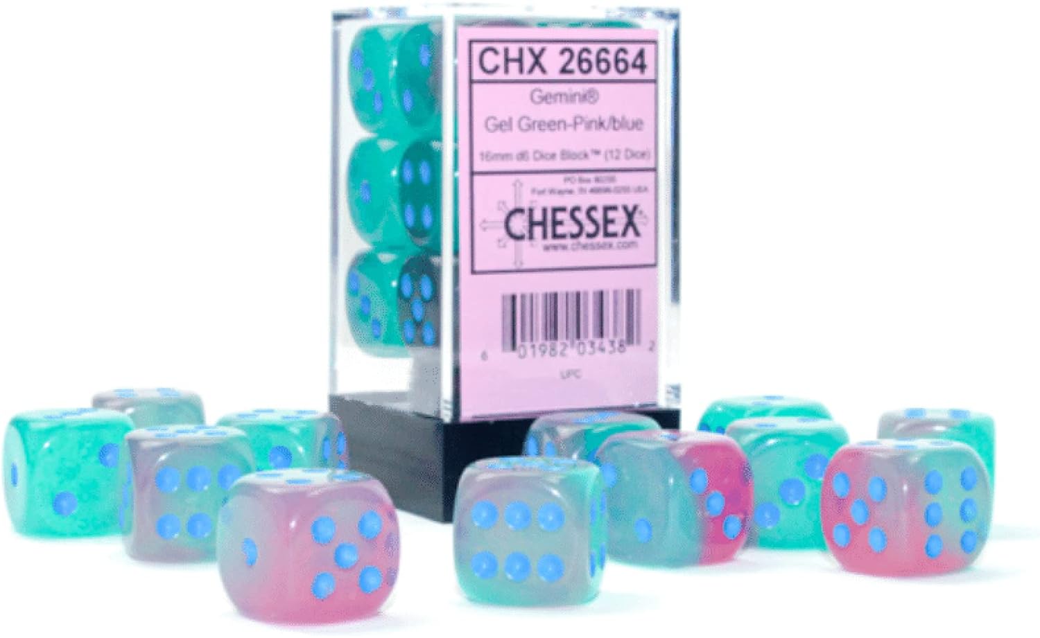 CHX26664 Gemini: Gel Green-Pink/Blue Luminary | Grognard Games