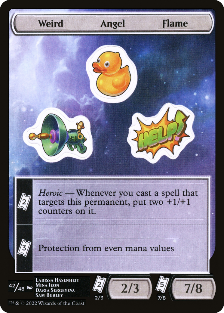 Weird Angel Flame [Unfinity Stickers] | Grognard Games