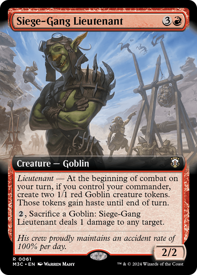 Siege-Gang Lieutenant (Extended Art) [Modern Horizons 3 Commander] | Grognard Games