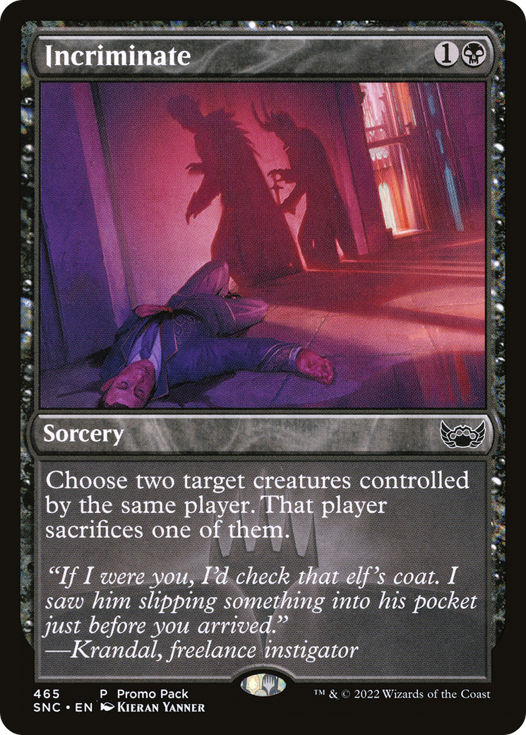 Incriminate (Promo Pack) [Streets of New Capenna] | Grognard Games