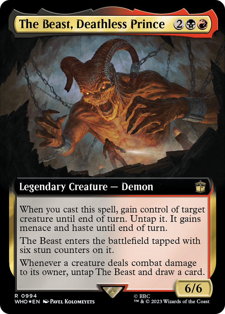 The Beast, Deathless Prince (Extended Art) (Surge Foil) [Doctor Who] | Grognard Games