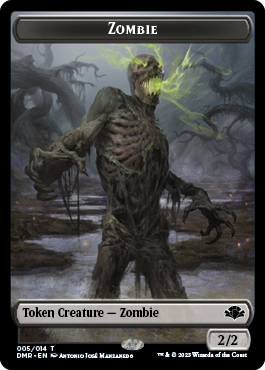 Zombie // Bird Double-Sided Token [Dominaria Remastered Tokens] | Grognard Games