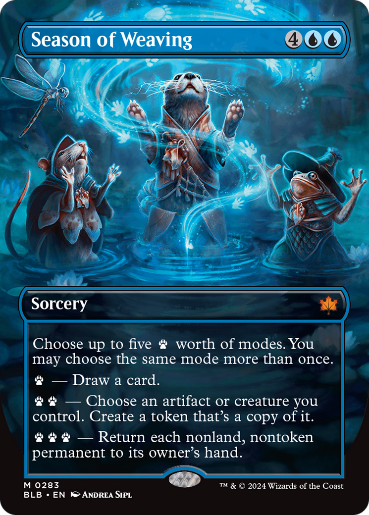Season of Weaving (BLB-283) - Bloomburrow: (Showcase) (Borderless) Foil | Grognard Games