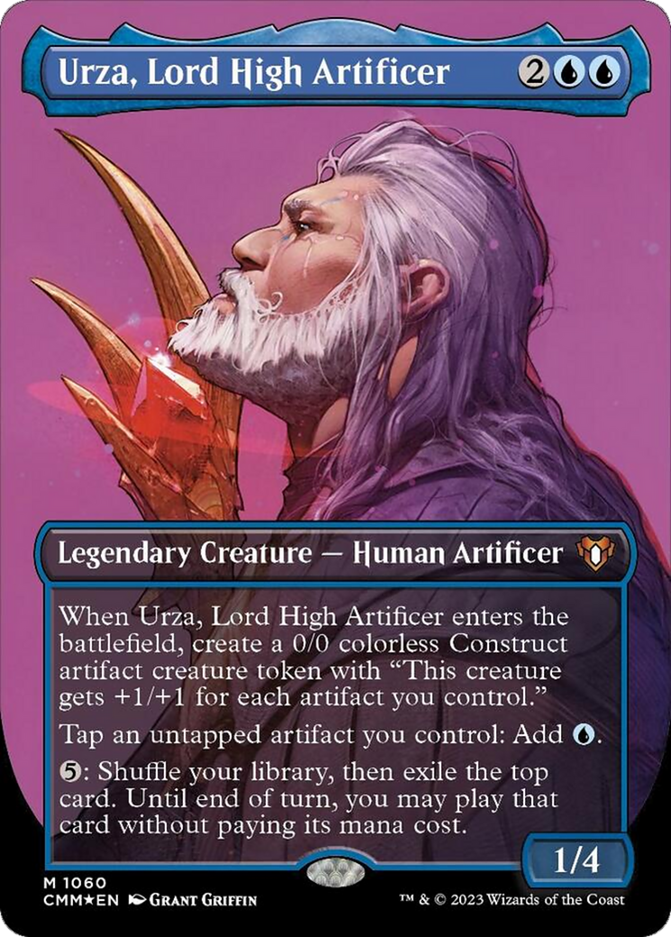 Urza, Lord High Artificer (Borderless Textured Foil Frame Break) [Commander Masters] | Grognard Games