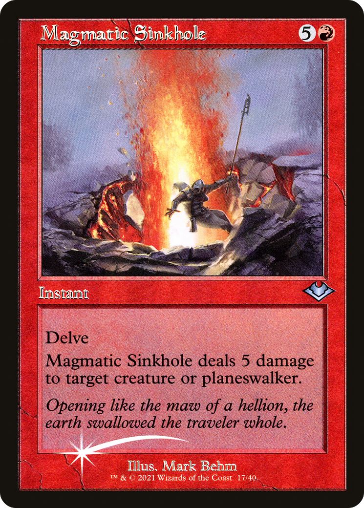 Magmatic Sinkhole (MH1-017) - Modern Horizons 1 Timeshifts Etched Foil | Grognard Games