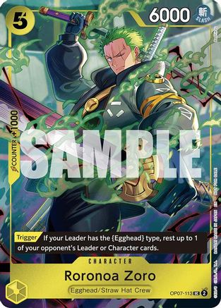 Roronoa Zoro (One Piece Day Dallas 2025) (OP07-113) - One Piece Promotion Cards Foil | Grognard Games