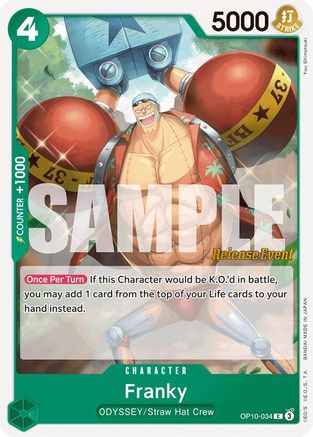 Franky (034) (OP10-034) - Royal Blood Release Event Cards | Grognard Games