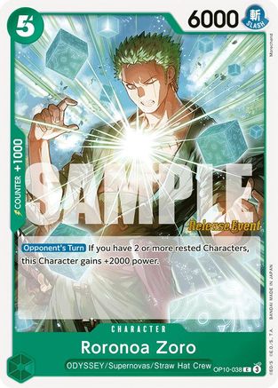 Roronoa Zoro (038) (OP10-038) - Royal Blood Release Event Cards | Grognard Games