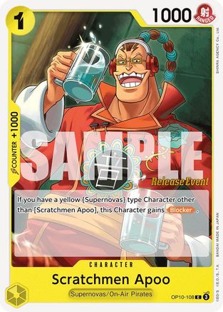 Scratchmen Apoo (OP10-108) - Royal Blood Release Event Cards | Grognard Games