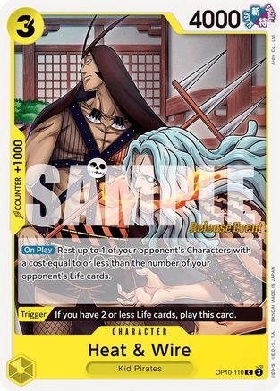 Heat & Wire (OP10-110) - Royal Blood Release Event Cards | Grognard Games