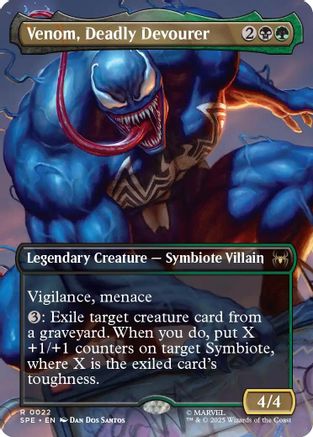 Venom, Deadly Devourer (Borderless) (SPE, MAR-022) - Marvel's Spider-Man: Eternal-Legal Foil | Grognard Games
