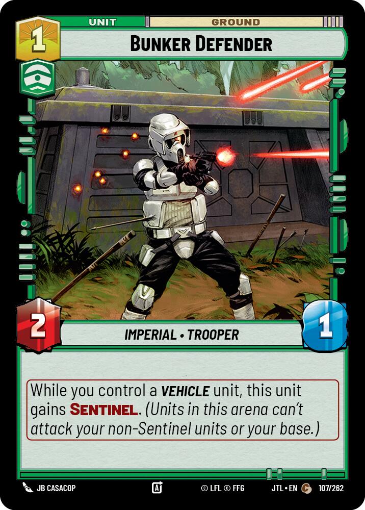 Bunker Defender (107/262) (107/262) [Jump to Lightspeed] | Grognard Games