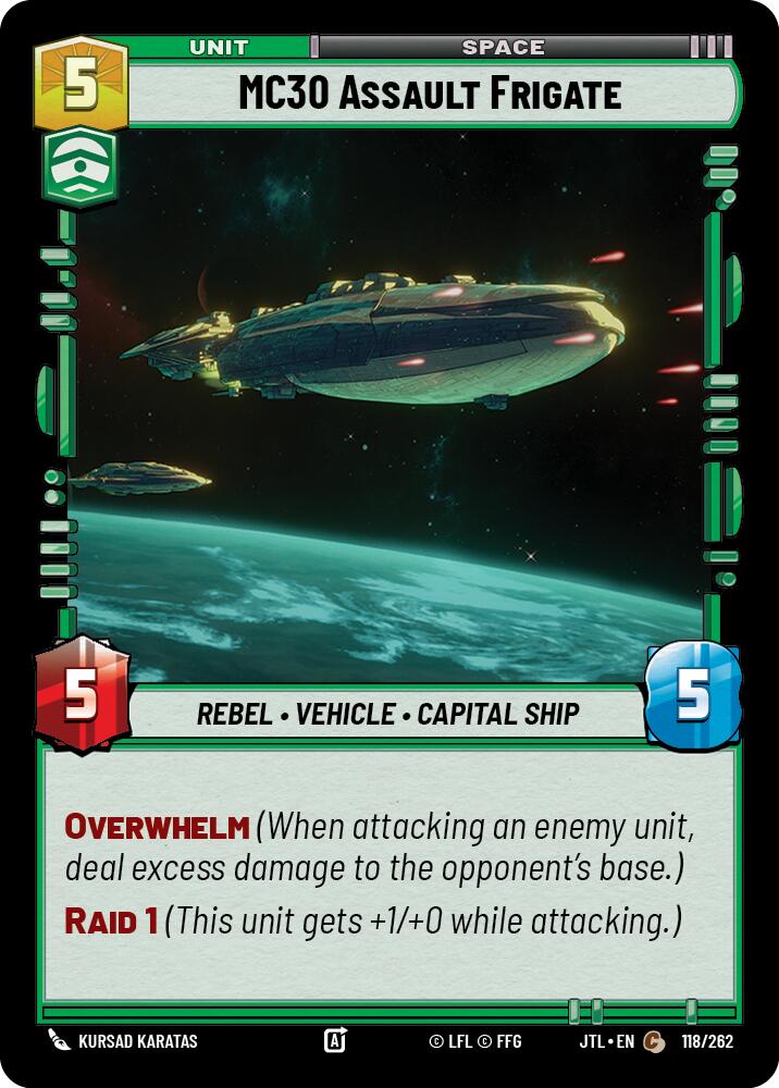 MC30 Assault Frigate (118/262) (118/262) [Jump to Lightspeed] | Grognard Games