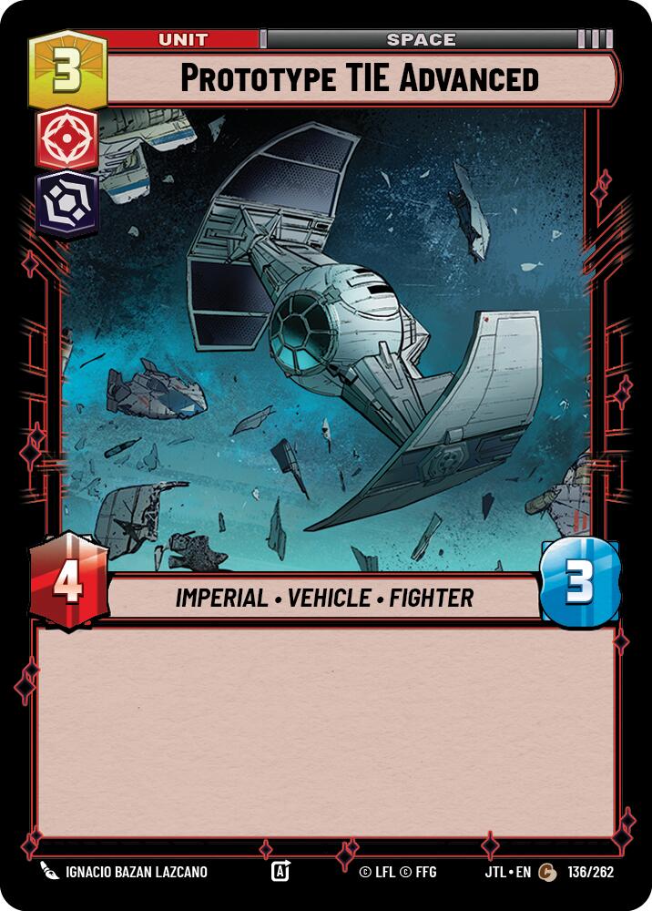 Prototype TIE Advanced (136/262) (136/262) [Jump to Lightspeed] | Grognard Games