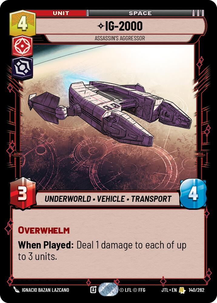 IG-2000 - Assassin's Aggressor (140/262) (140/262) [Jump to Lightspeed] | Grognard Games