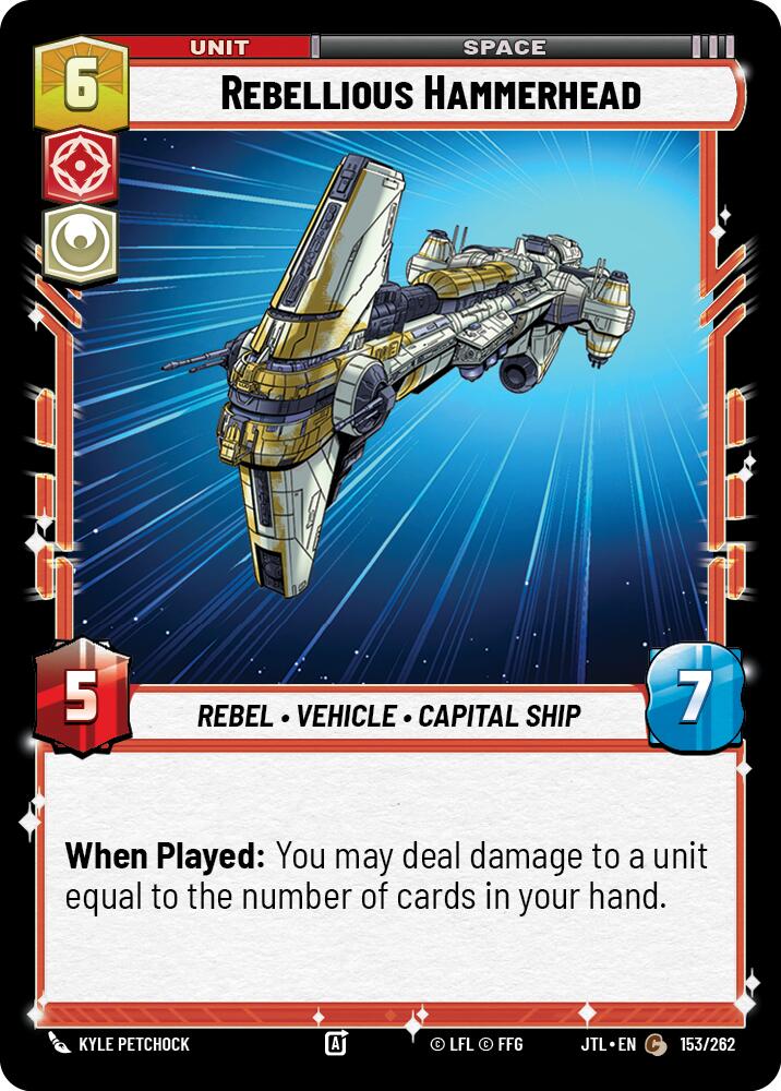 Rebellious Hammerhead (153/262) (153/262) [Jump to Lightspeed] | Grognard Games