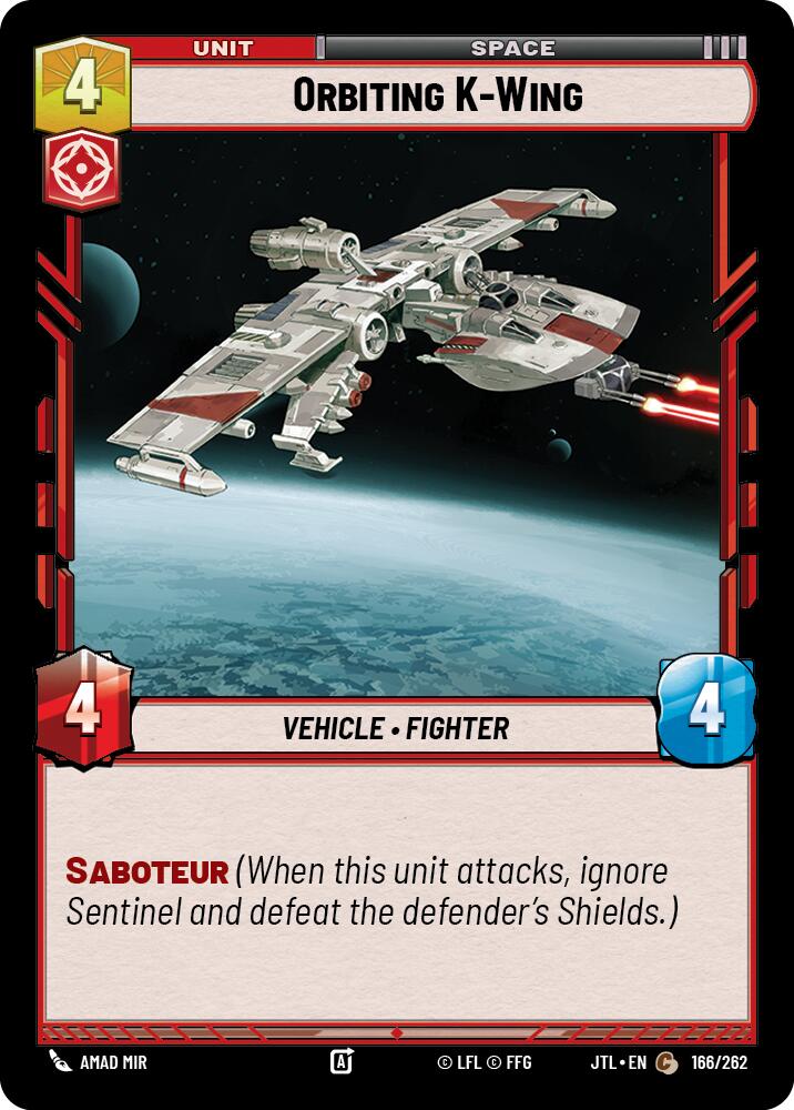 Orbiting K-Wing (166/262) (166/262) [Jump to Lightspeed] | Grognard Games