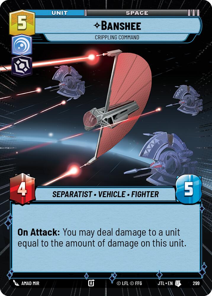 Banshee - Crippling Command (299) (Hyperspace) (299) [Jump to Lightspeed] | Grognard Games