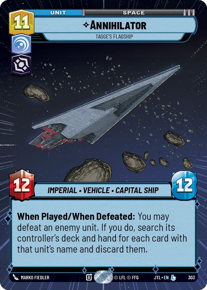 Annihilator - Tagge's Flagship (303) (Hyperspace) (303) [Jump to Lightspeed] | Grognard Games