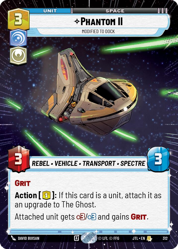 Phantom II - Modified to Dock (312) (Hyperspace) (312) [Jump to Lightspeed] | Grognard Games