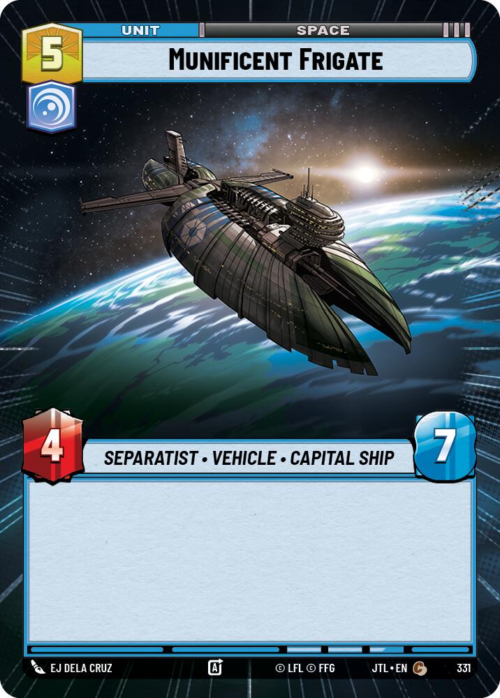 Munificent Frigate (331) (Hyperspace) (331) [Jump to Lightspeed] | Grognard Games