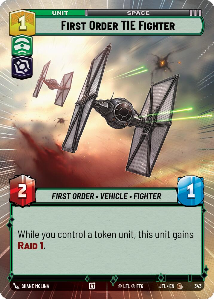 First Order TIE Fighter (343) (Hyperspace) (343) [Jump to Lightspeed] | Grognard Games
