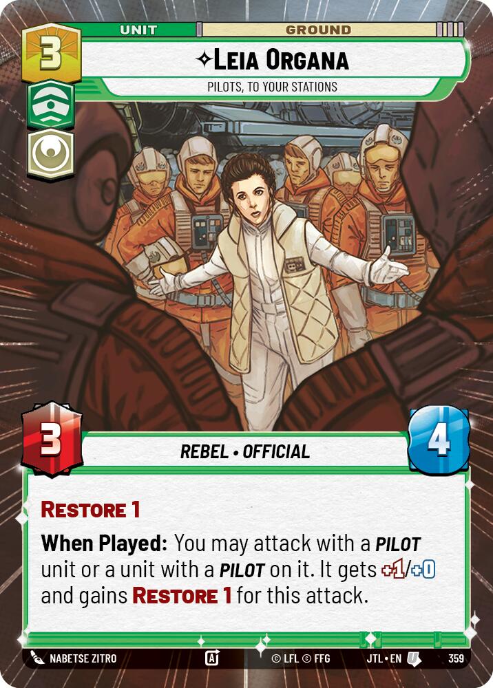 Leia Organa - Pilots, To Your Stations (359) (Hyperspace) (359) [Jump to Lightspeed] | Grognard Games