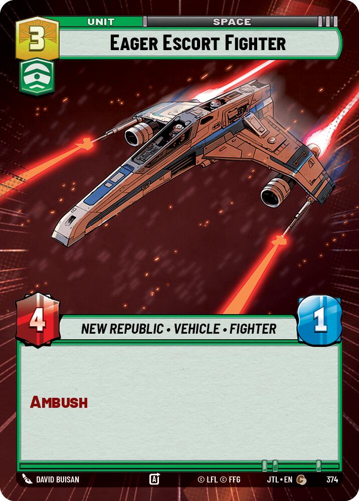 Eager Escort Fighter (374) (Hyperspace) (374) [Jump to Lightspeed] | Grognard Games