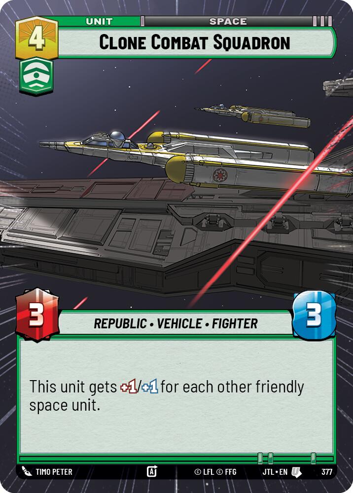 Clone Combat Squadron (377) (Hyperspace) (377) [Jump to Lightspeed] | Grognard Games
